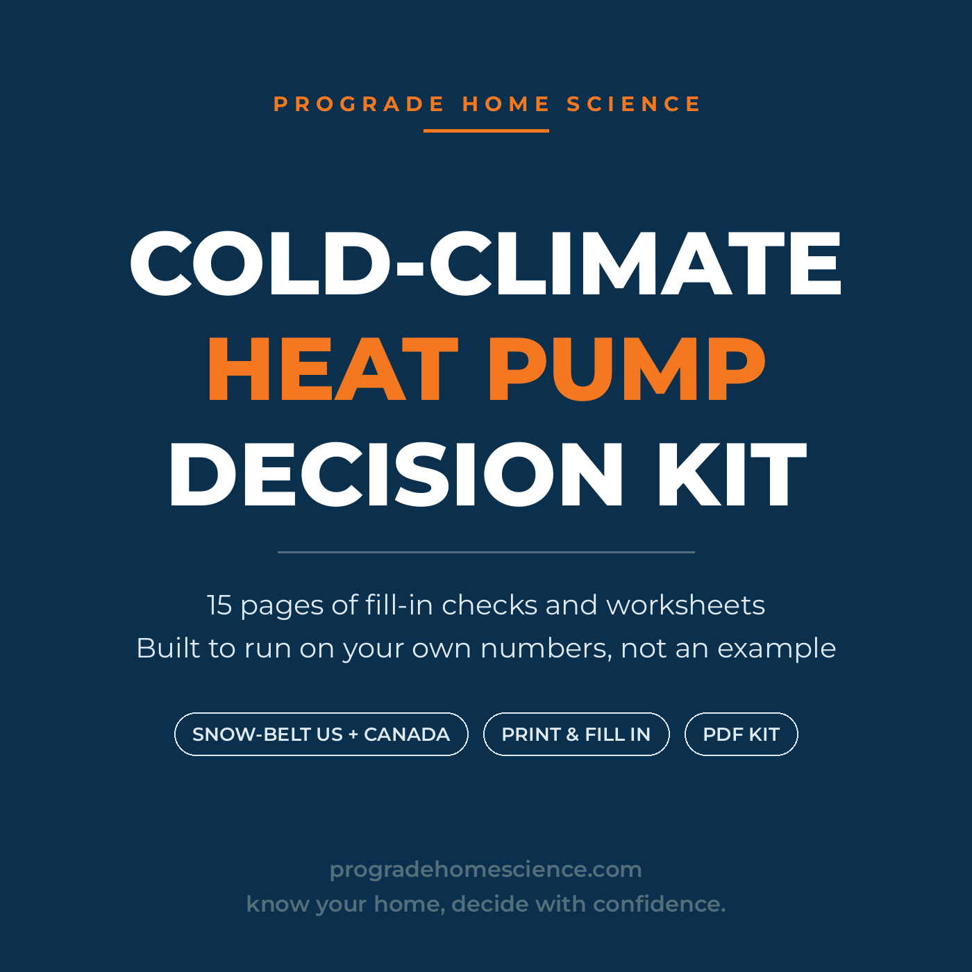Cover of the Cold-Climate Heat Pump Decision Kit